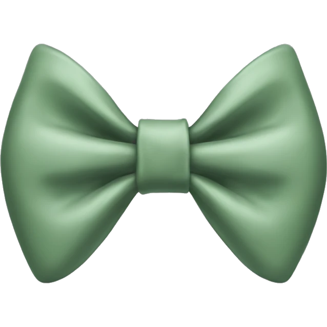 Sage green bow collar emoji