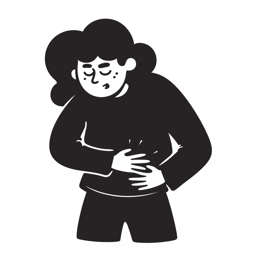 A person with stomach ache emoji