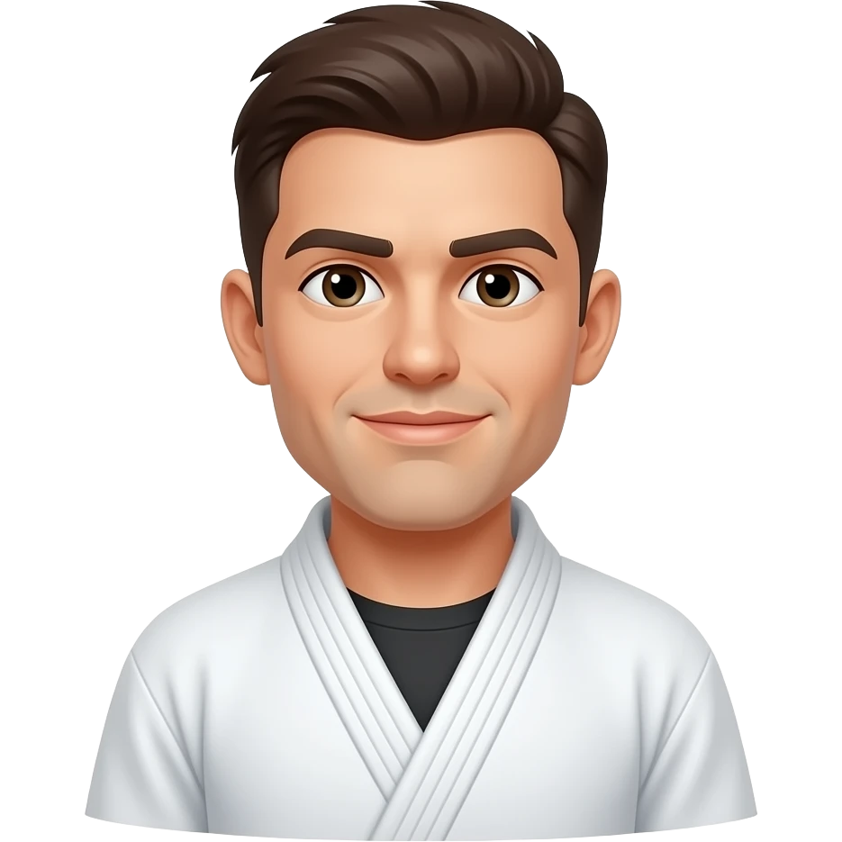 White belt jiujitsu emoji