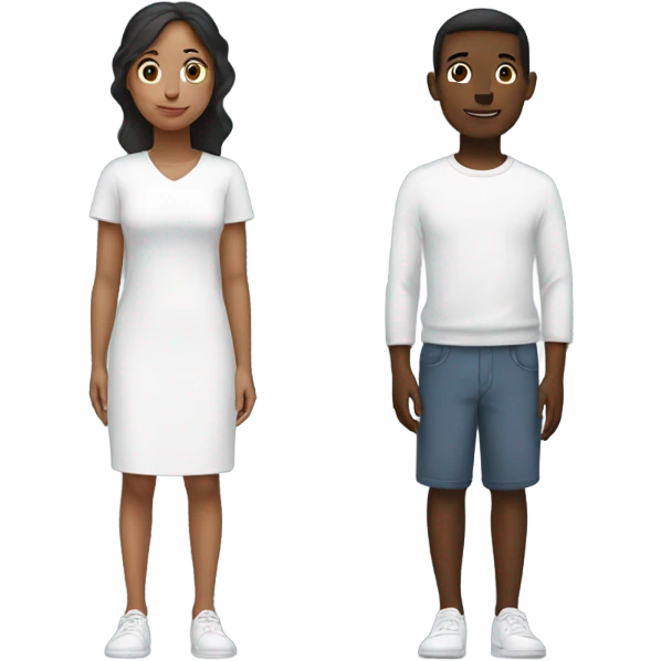 One black twin one white twin  emoji