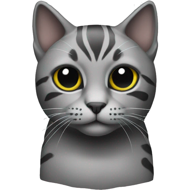 Cat gray black emoji