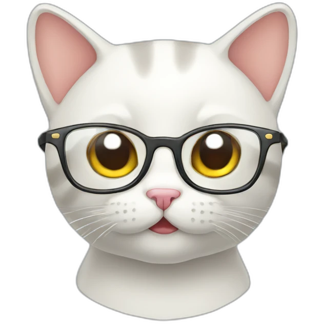 cat with glass emoji