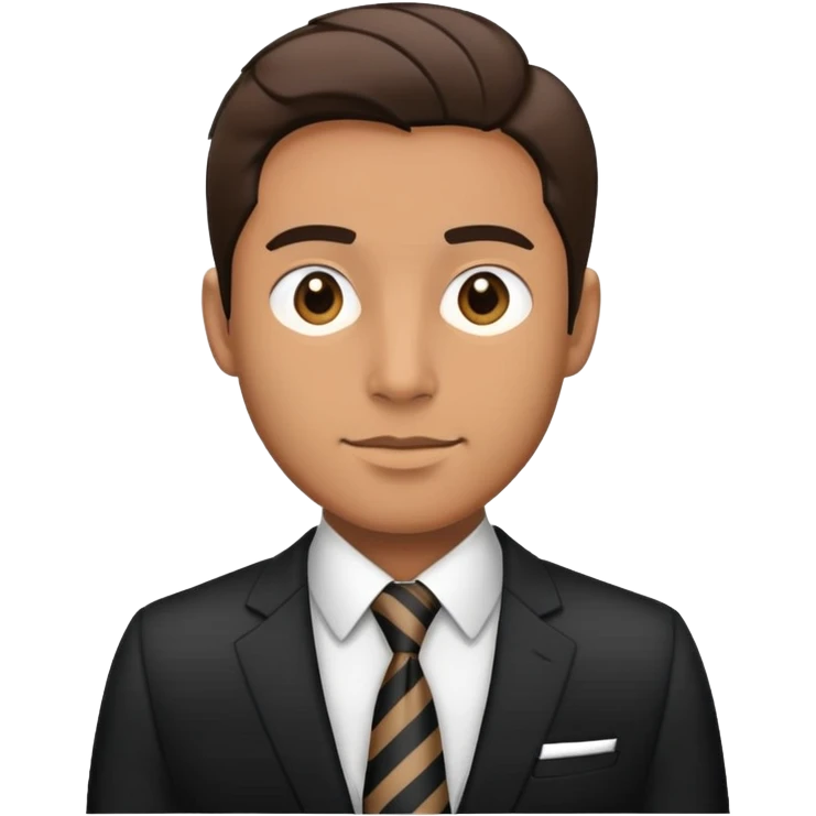 man wearing a suit with black horizontal stripes emoji