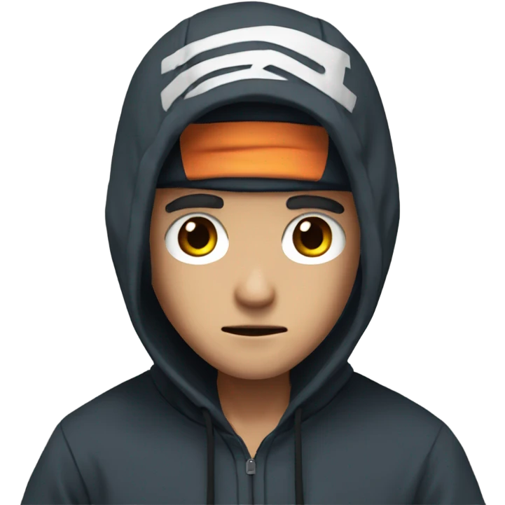 Naruto wearing a hoodie  emoji