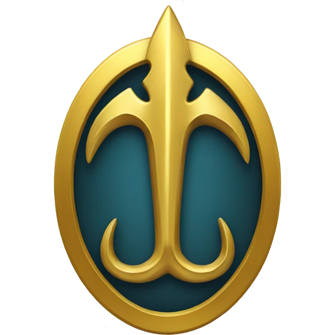 gold trident emoji