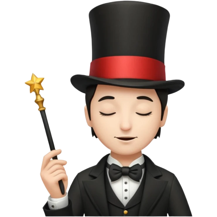 Magician closed eyes  emoji