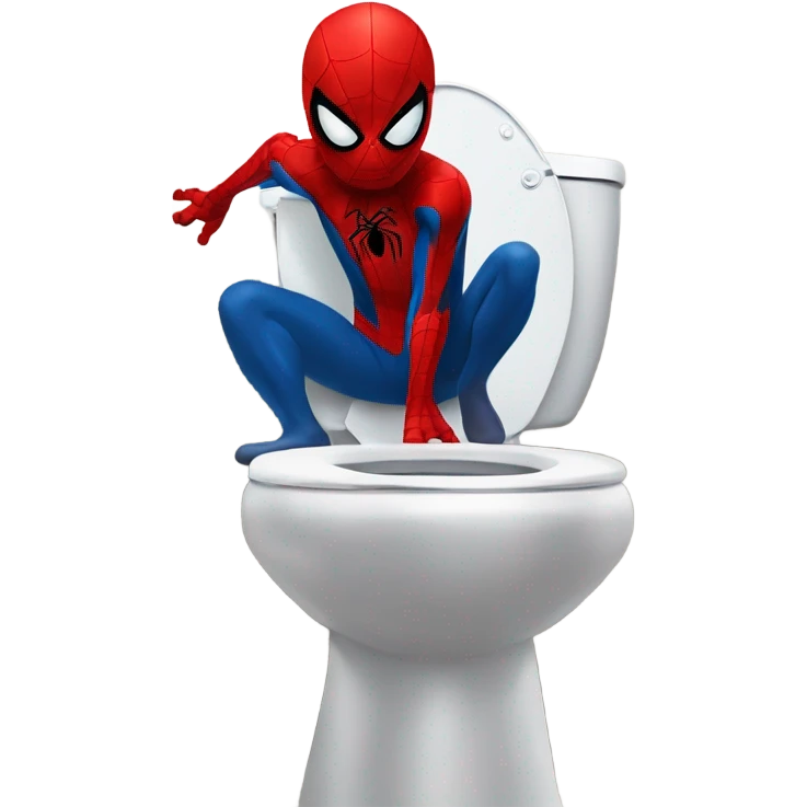 Spider - man in a toilet emoji