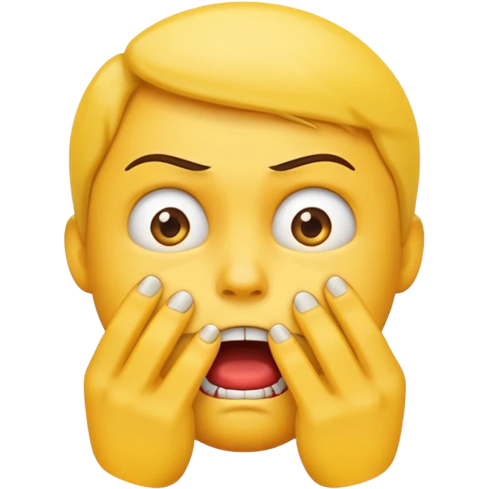 Emoji biting nails emoji
