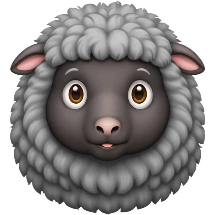 Oveja negra con canas emoji