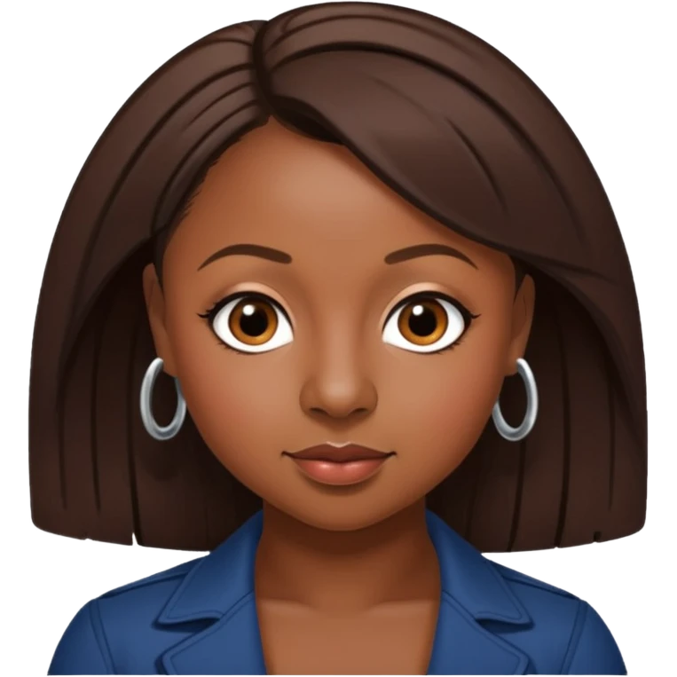 Naturi Naughton with dark brown hair emoji