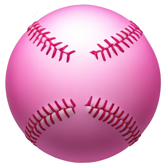 Pink realistic baseball x 1  emoji