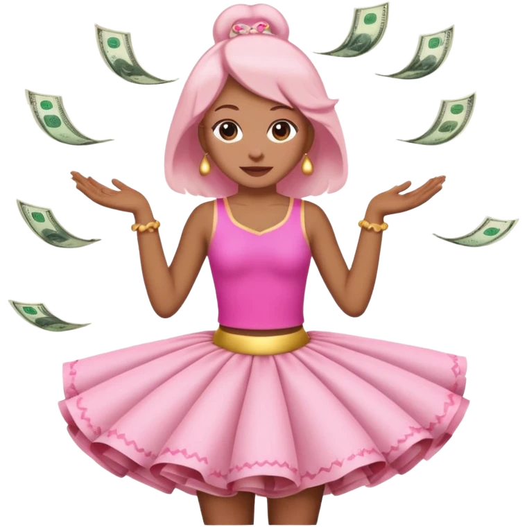 pink money flying tu tu  emoji