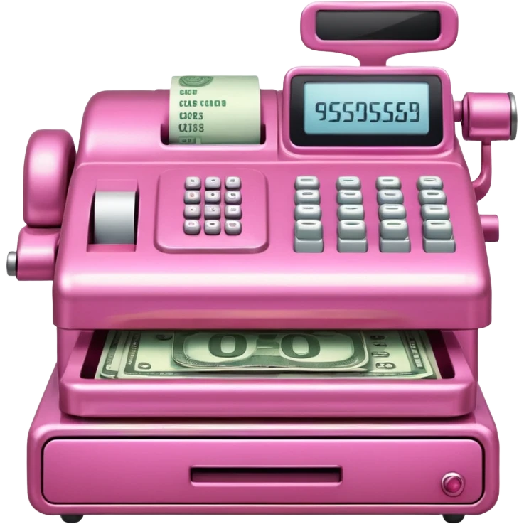 a pink cash emoji