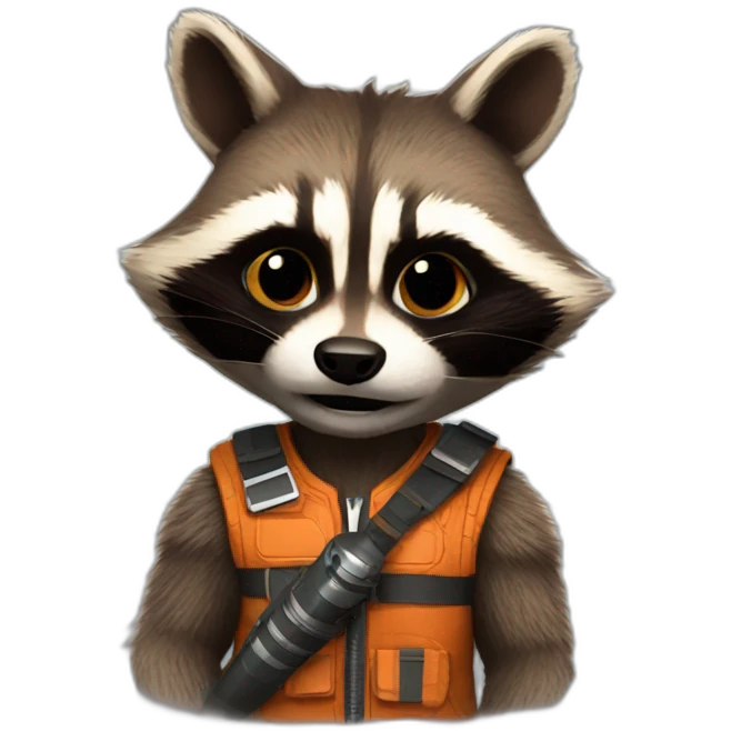 rocket raccoon emoji