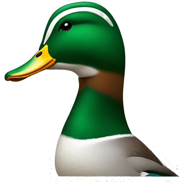 Mallard duck outline emoji