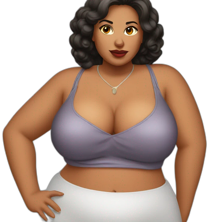 Plus size seductive woman emoji