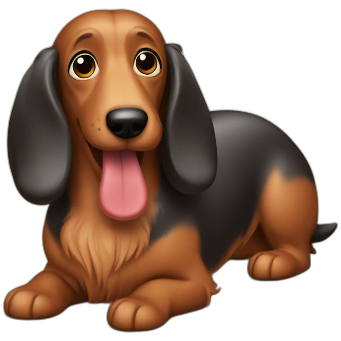 sausage-dog-long-red-hairy emoji