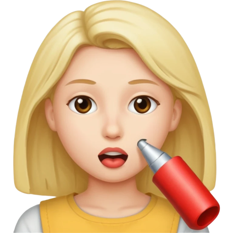 Giving a blowjob emoji