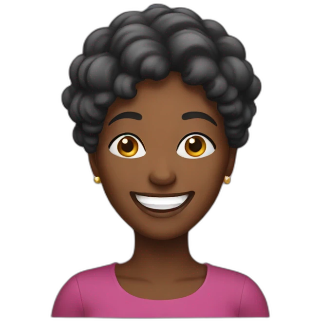 happy black lady emoji
