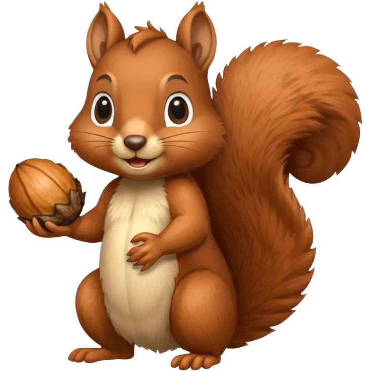 Squirrel hold a big acorn emoji