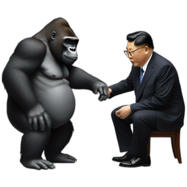 Gorilla meeting Kim yong un emoji