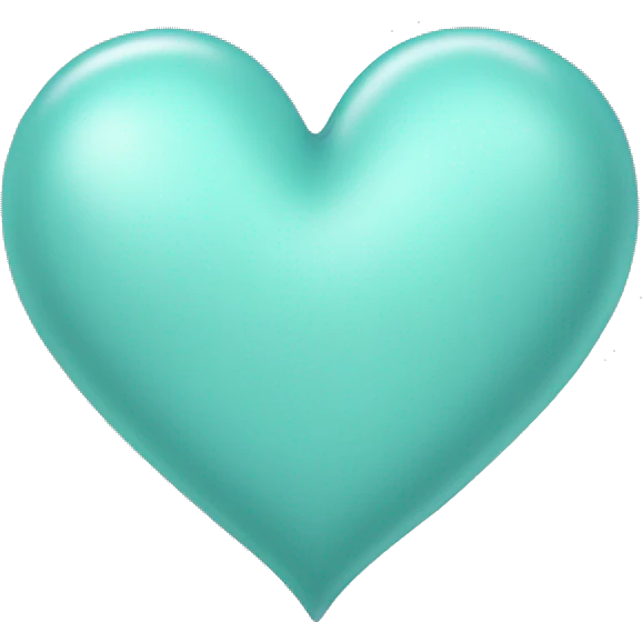 pastel teal heart emoji  emoji