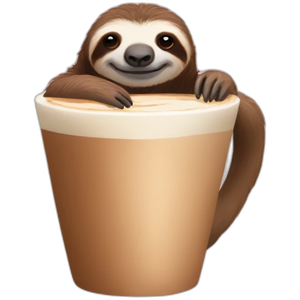 sloth-drinking-latte emoji
