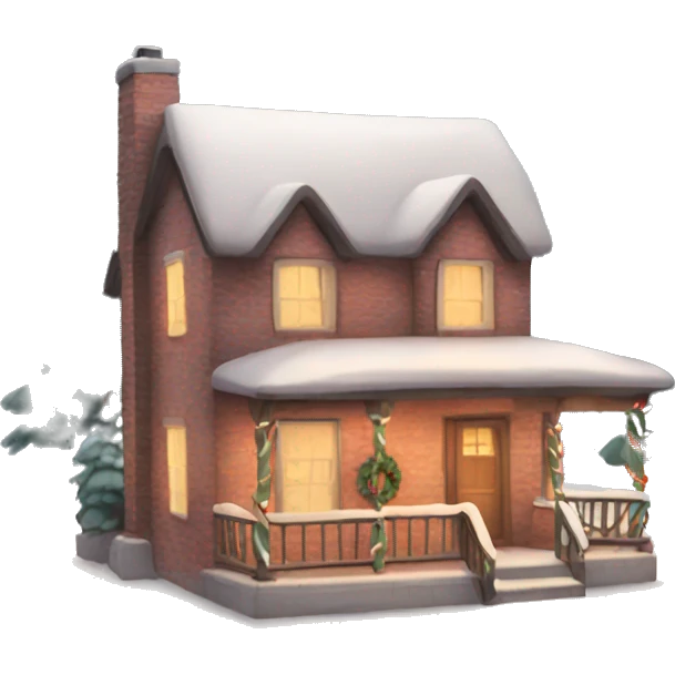 Cozy Christmas house emoji