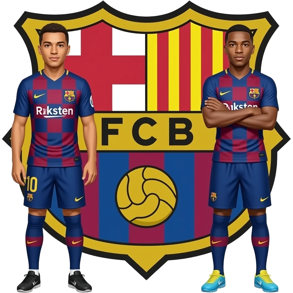 Vinicius i mbape besan Escut barça emoji