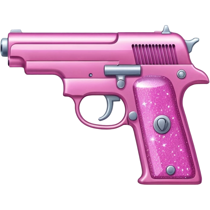 Pink glitter pistol emoji