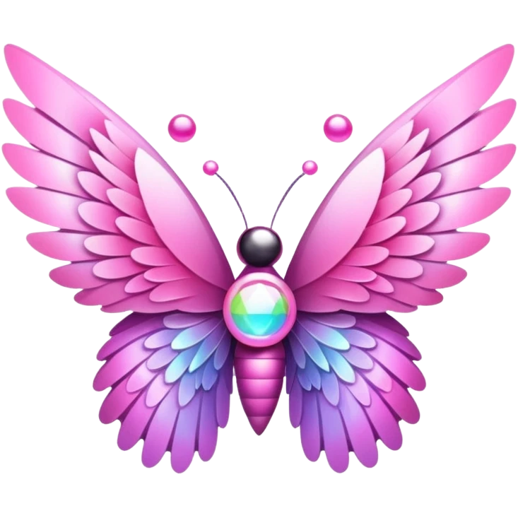 Sparkly little pink pong wings  emoji