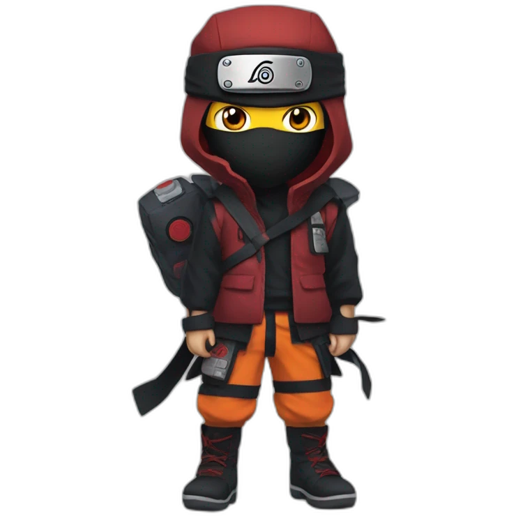 Naruto with akatsuki gear emoji