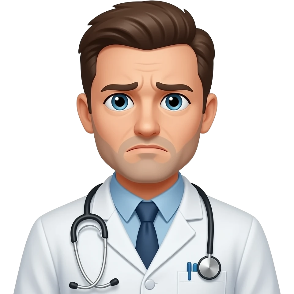 stressed veterinarian man emoji