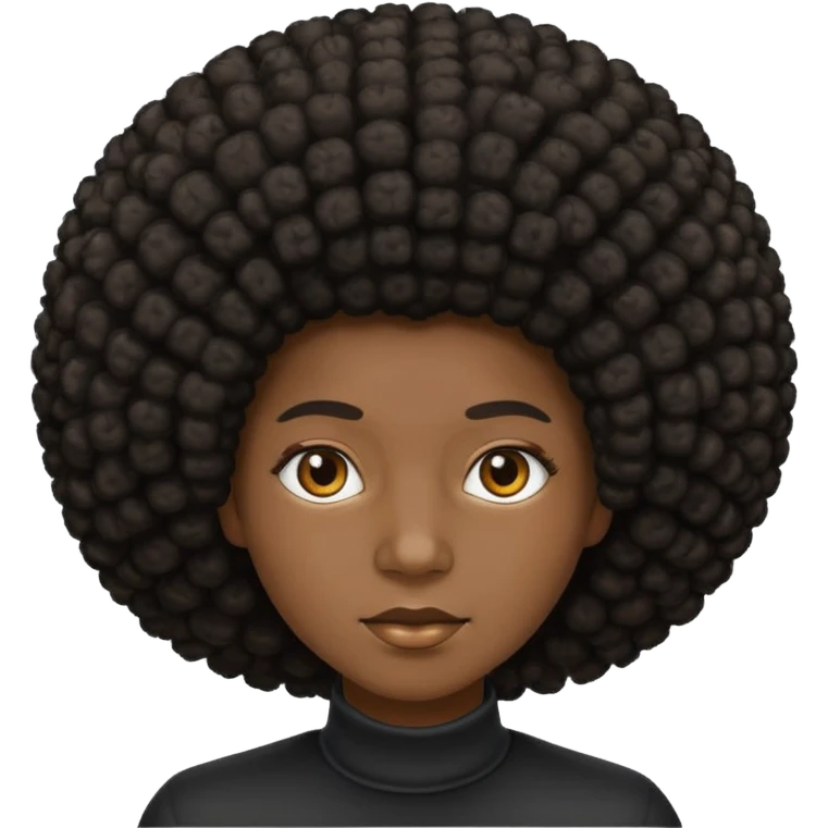 afro hair emoji