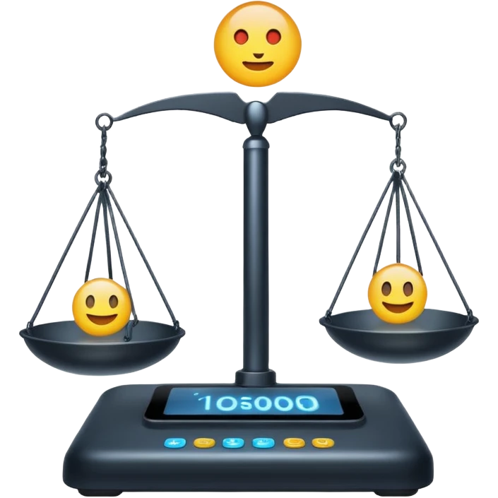 The internet on a scale emoji