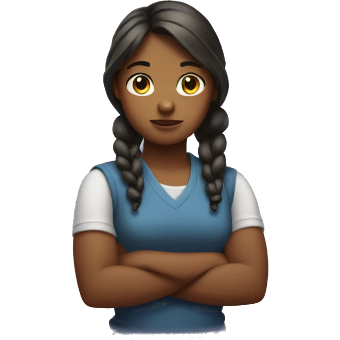 Girl with arms crossed  emoji