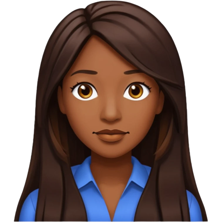 Lelee from SWV with long dark brown hair emoji