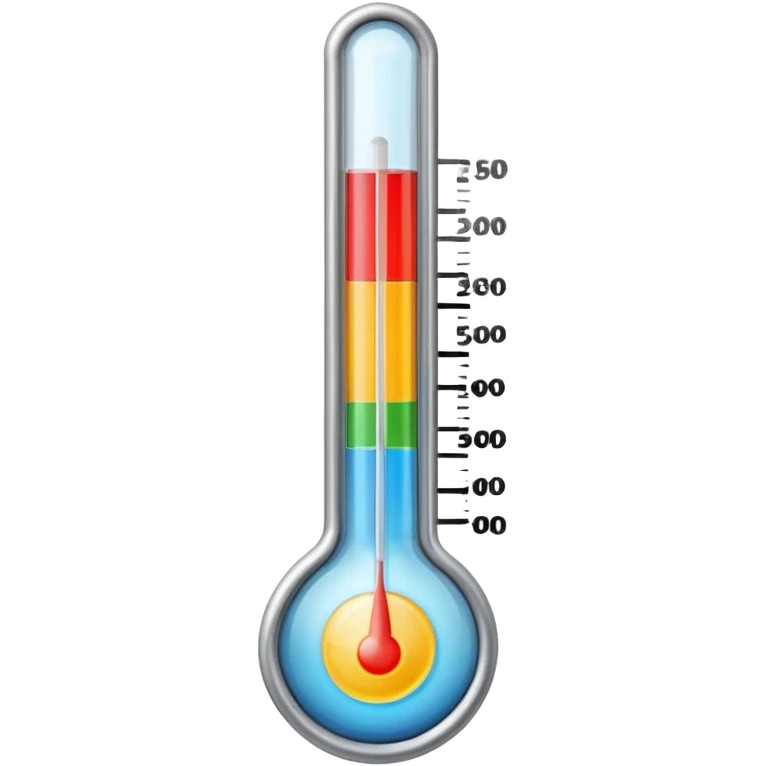 thermometer has 5 colors on it emoji