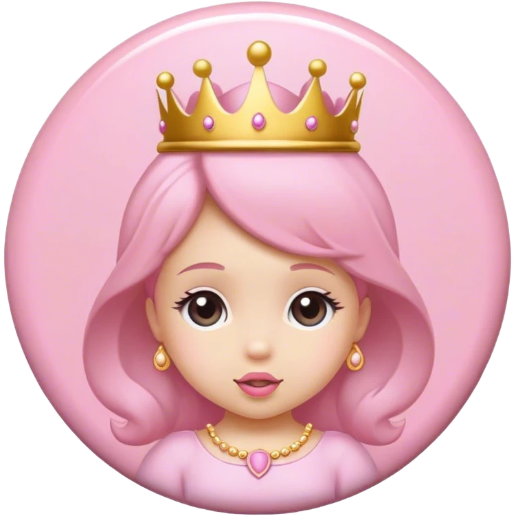 baby pink button with title "ПОДПИШИСЬ" princess stile emoji