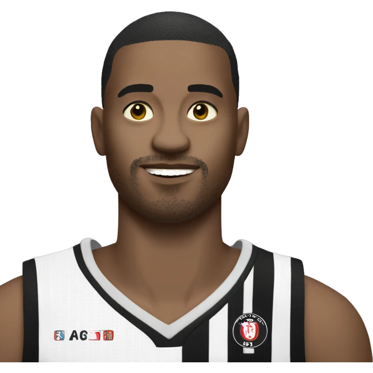 Creat me a Partizan basketball player with Partizan Belgrade jersey on emoji