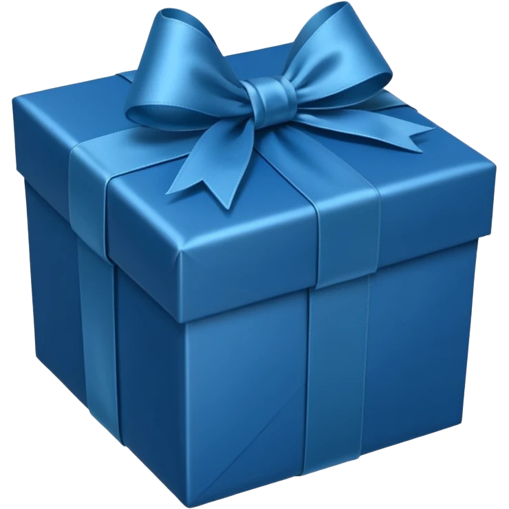 Decorative Gift Box blue emoji
