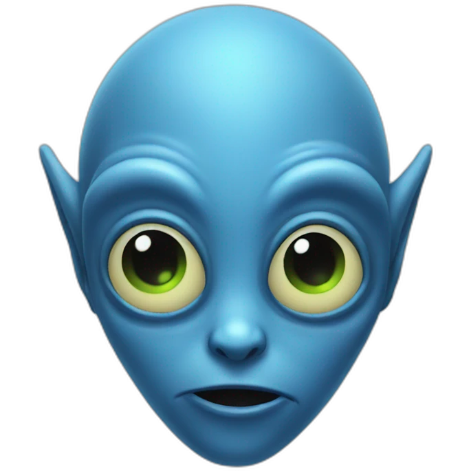 blue alien emoji