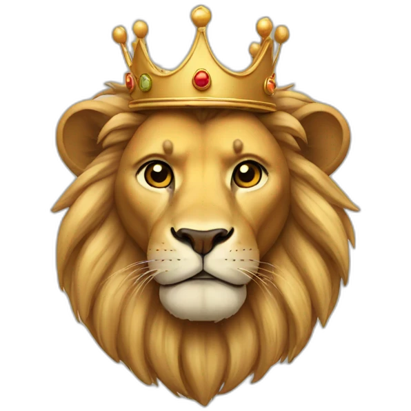 A lion in a crown emoji