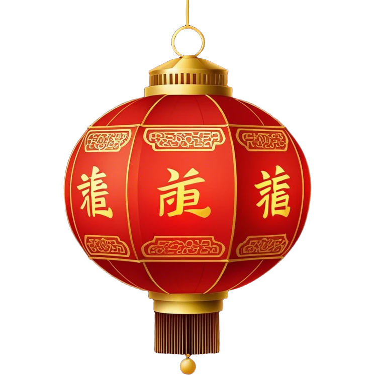 Chinese New Year red lantern – Cinematic Realistic Chinese New Year Red Lantern, depicted as an exquisitely crafted lantern adorned with intricate red and gold patterns, softly glowing against a dark background with subtle calligraphic details, evoking festive warmth and tradition. emoji