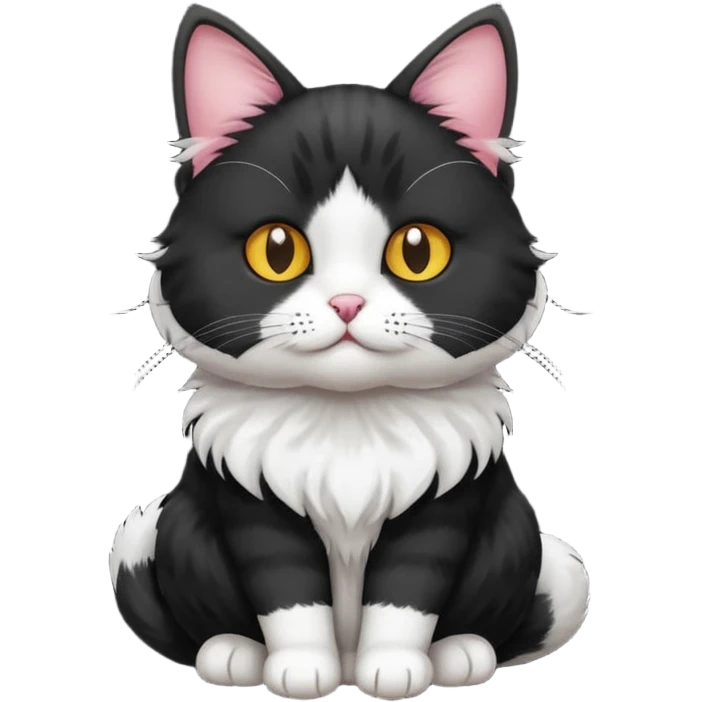 Black and white cat emoji