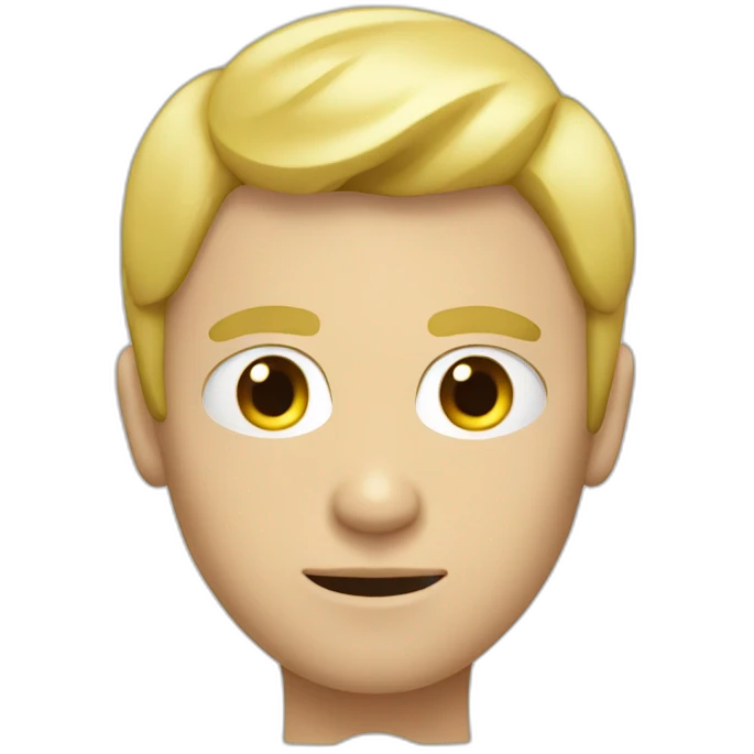 Blond caucasian guy with censored eyes emoji