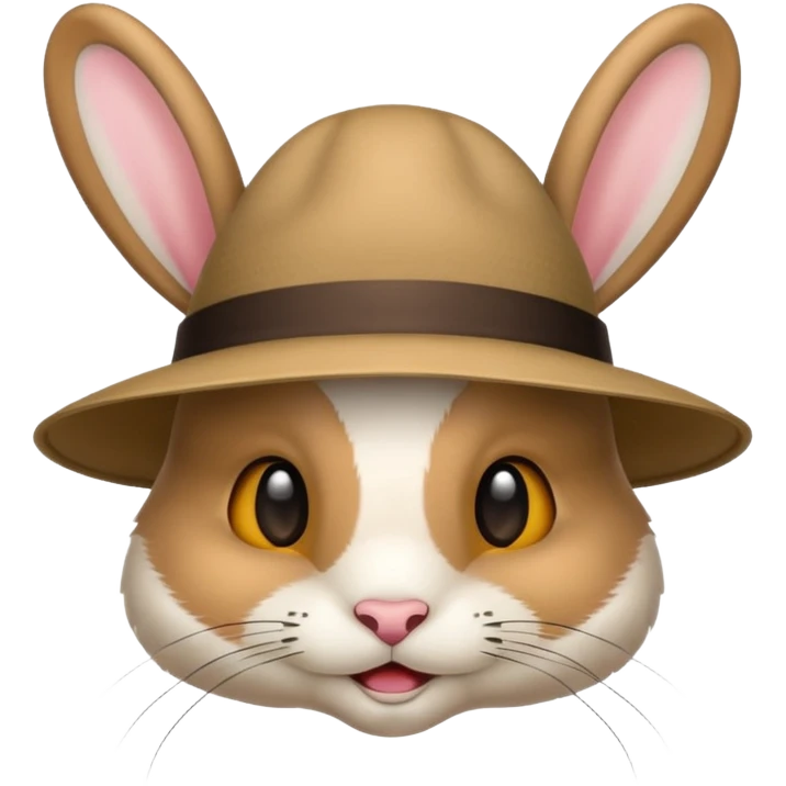 chapeau de lapin en fourrure avec des oreilles emoji