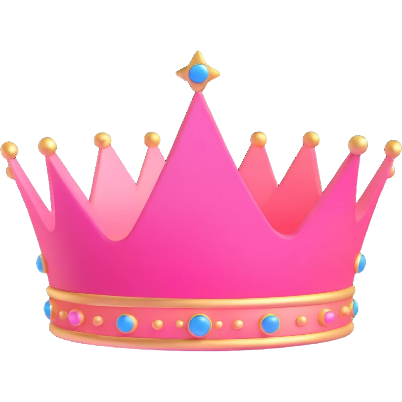 crown with a pink gradient emoji