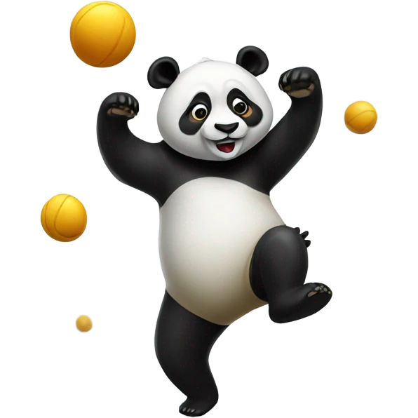 Panda juggling emoji