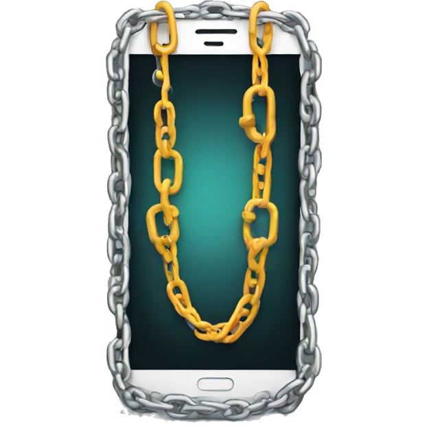 chained smartphone emoji